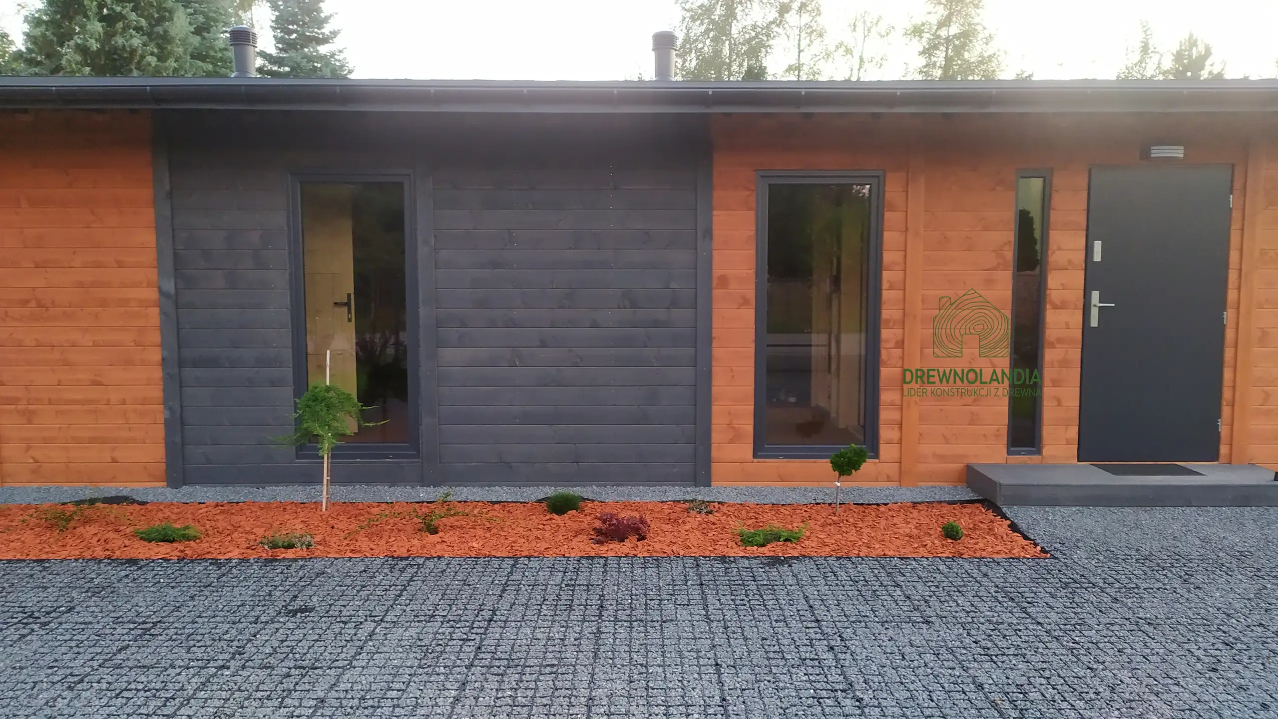 Domek parterowy Marek z oknami PCV - 3,5m x 10m z werandą 3m x 5m