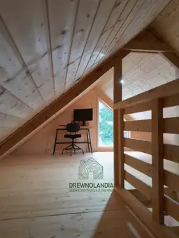 Wiktor VI – domek letniskowy z drewna z nowoczesnym wnętrzem od Drewnolandii