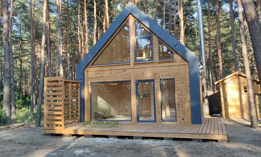 Dom rekreacyjny całoroczny CRK9 - nowoczesna stodoła - 47 m2