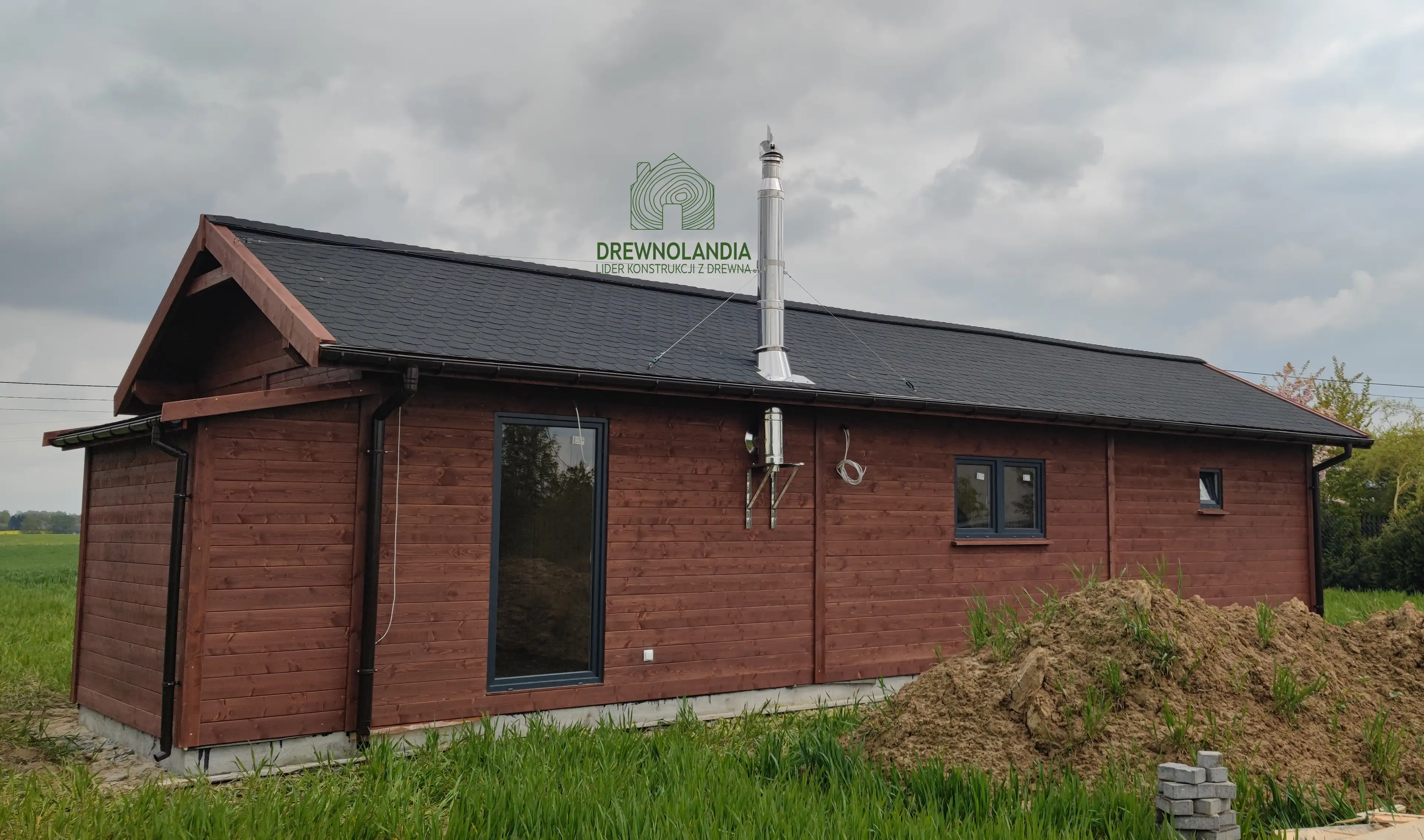 Drewniany domek CRK2 – projekt parterowy o powierzchni 48 m²