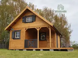 Letniskowy domek z drewna Wiktor III – przestronny i trwały