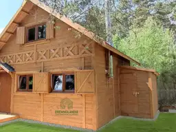 Całoroczny domek drewniany z antresolą CRP3 - przestronny i komfortowy