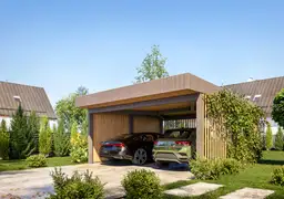 Garaż drewniany Sara 6x5m – ochrona pojazdów przed deszczem i śniegiem