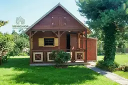 Drewniany domek letniskowy z tarasem "Amadeusz I", 5x4m, 20m2