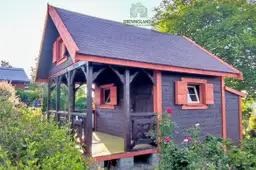 Domek letniskowy z drewna "Amadeusz I", z antresolą i tarasem, 20m2