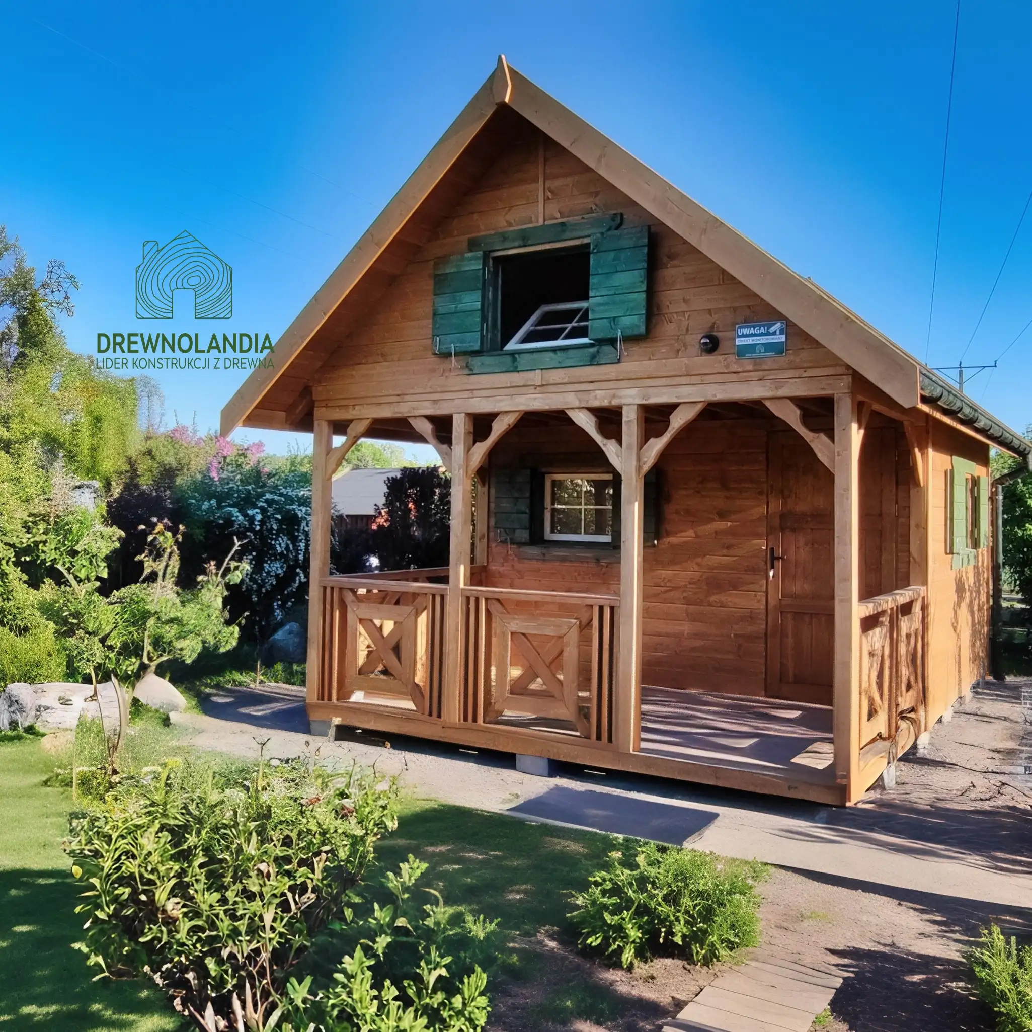 Letniskowy domek z antresolą i tarasem, 20m2, "Amadeusz I"