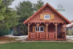 Drewniany domek "Amadeusz I", z antresolą i tarasem, 20m2