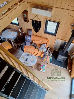 CRA4 PLUS - domek z antresolą, drewniany, całoroczny