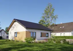 Drewniany dom całoroczny DREWNOLANDIA V3 – projekt WT 2021