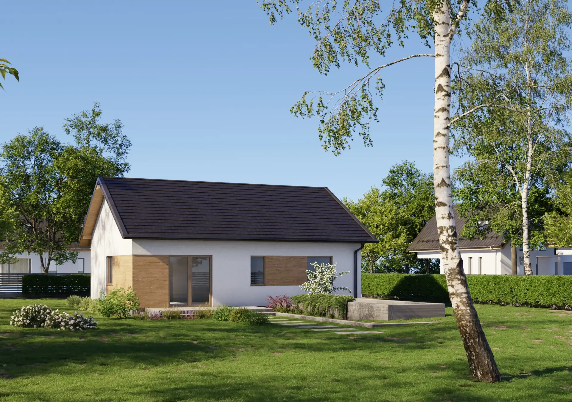 Drewniany dom mieszkalny z unikalnym designem – całoroczna konstrukcja DREWNOLANDIA