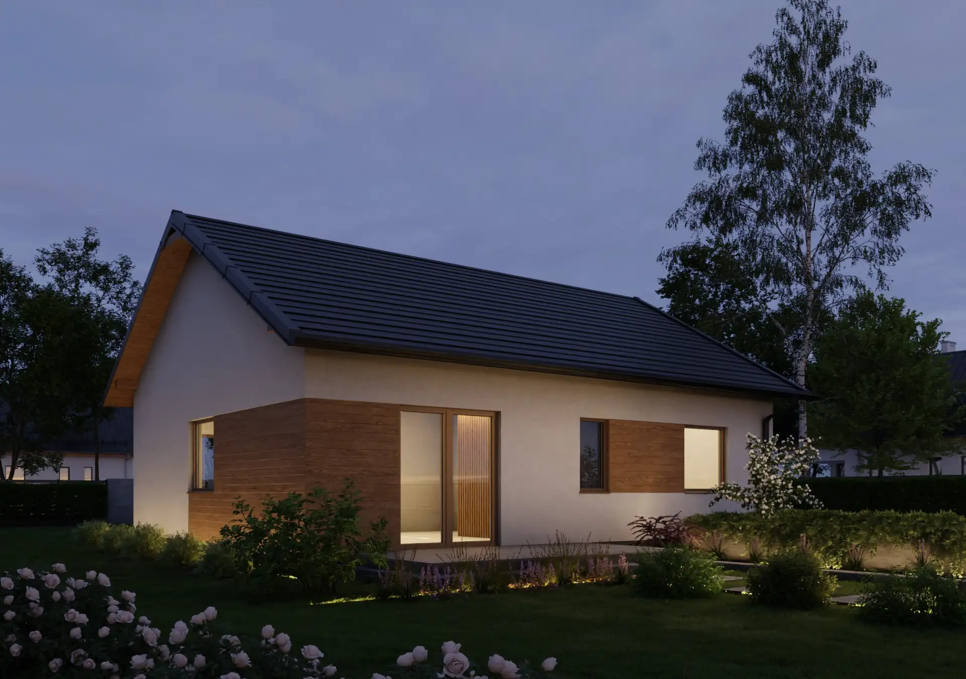 Dom mieszkalny WT 2021 – solidny i energooszczędny projekt drewniany od DREWNOLANDIA