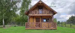 Letniskowy domek drewniany Igor, 25m², z balkonem, nowoczesny projekt
