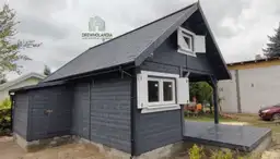 Domek Fabian IV – drewniany, letniskowy, z antresolą, idealny do rekreacji na działce