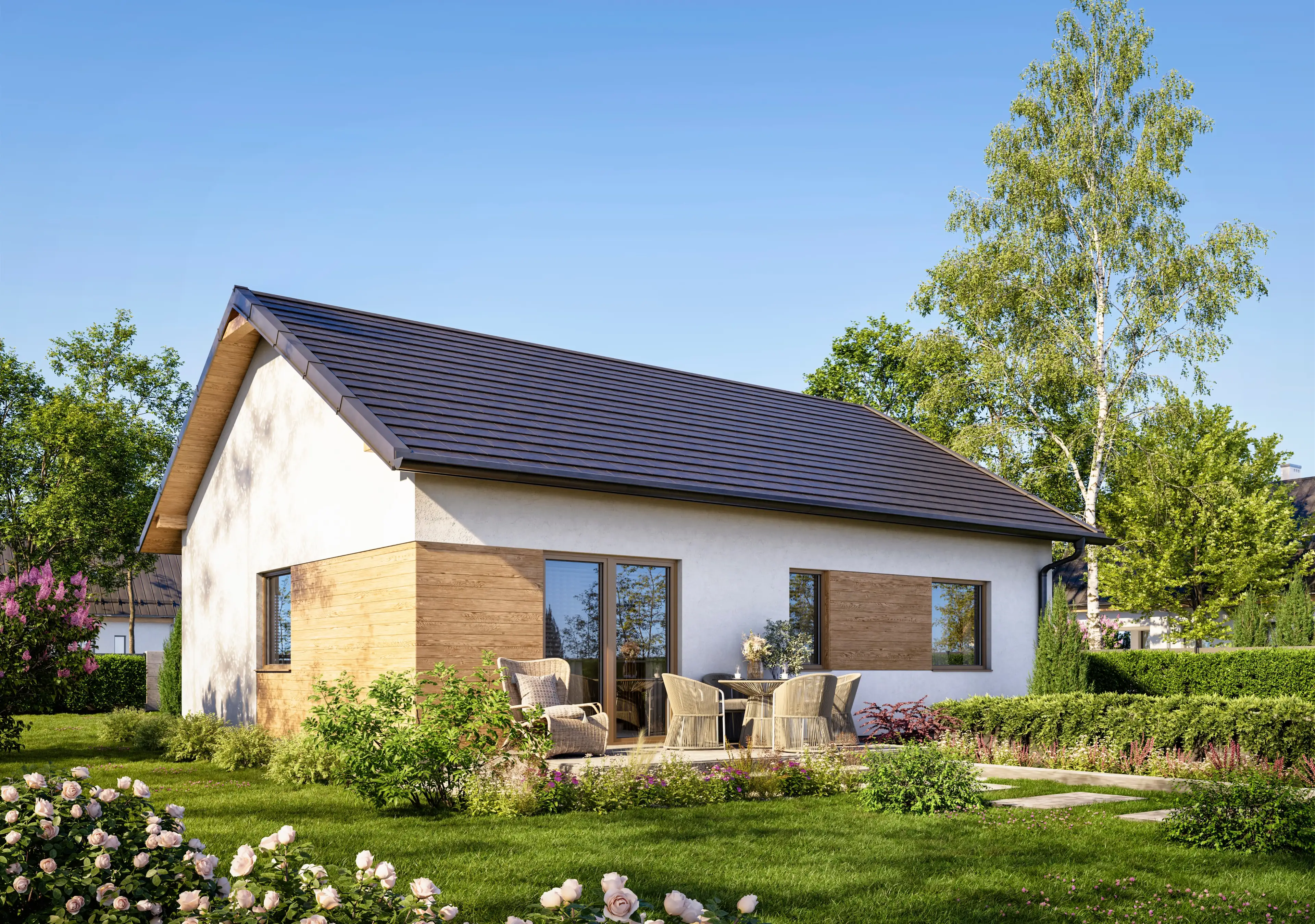 Dom mieszkalny całoroczny V3 – drewniany projekt na miarę Twoich potrzeb