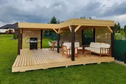 Nowoczesna altanka Liwia – elegancka konstrukcja na działkę i do ogrodu