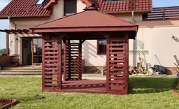 Czterokątna altanka ogrodowa Roksana z drewna – wymiary 3x3m