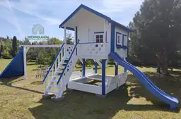 Domek ogrodowy dziecięcy z huśtawką, Lolek, idealny na rodzinne chwile na świeżym powietrzu