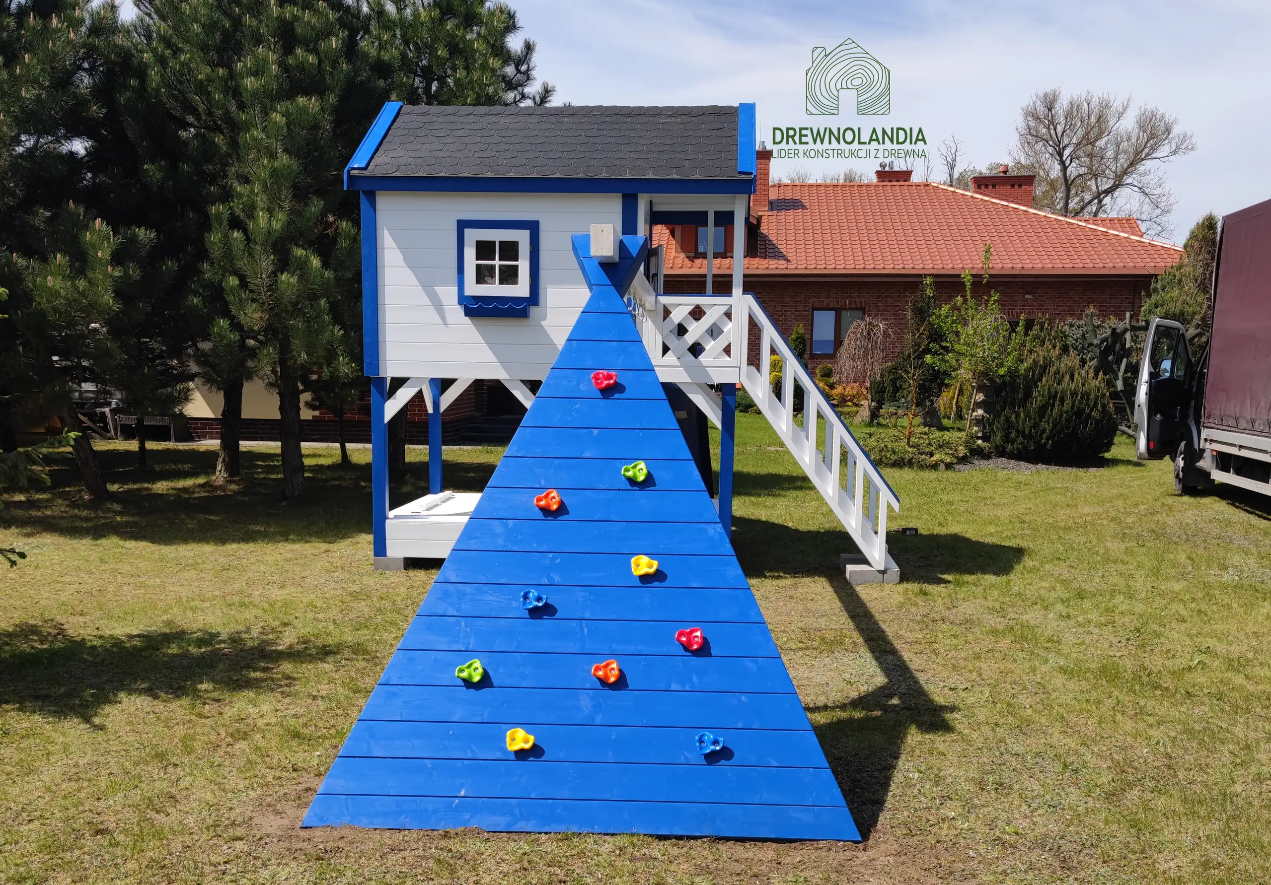 Domek ogrodowy Dla Dzieci Lolek - 2,8x2m z huśtawką 