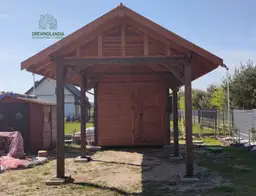 Drewniana wiata Agnieszka - 18 m² z miejscem na przechowywanie