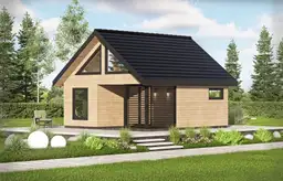 Domek CRA4 V2 – komfortowy całoroczny projekt z drewna