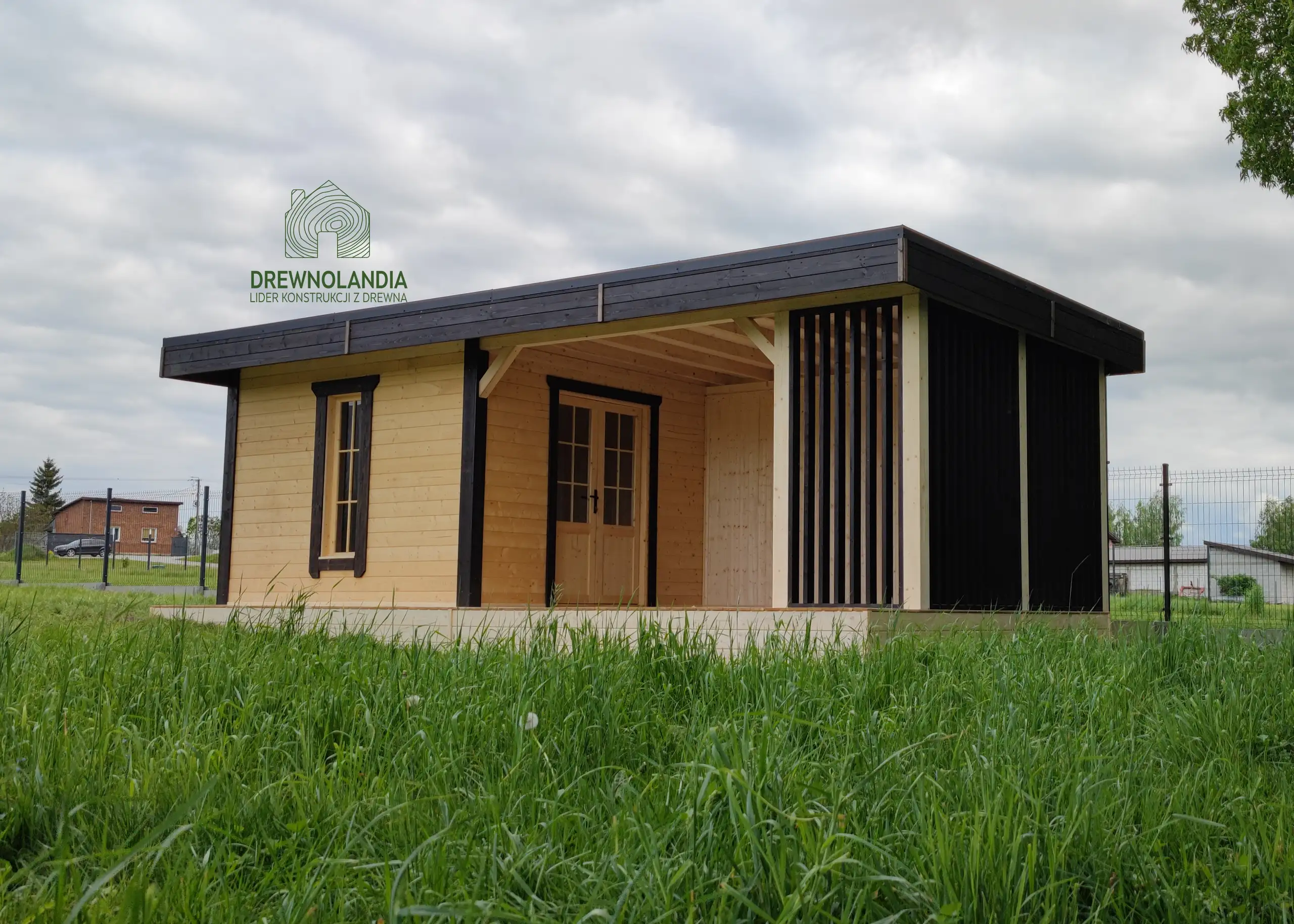 Domek narzędziowy Nataniel z przestrzenią wypoczynkową