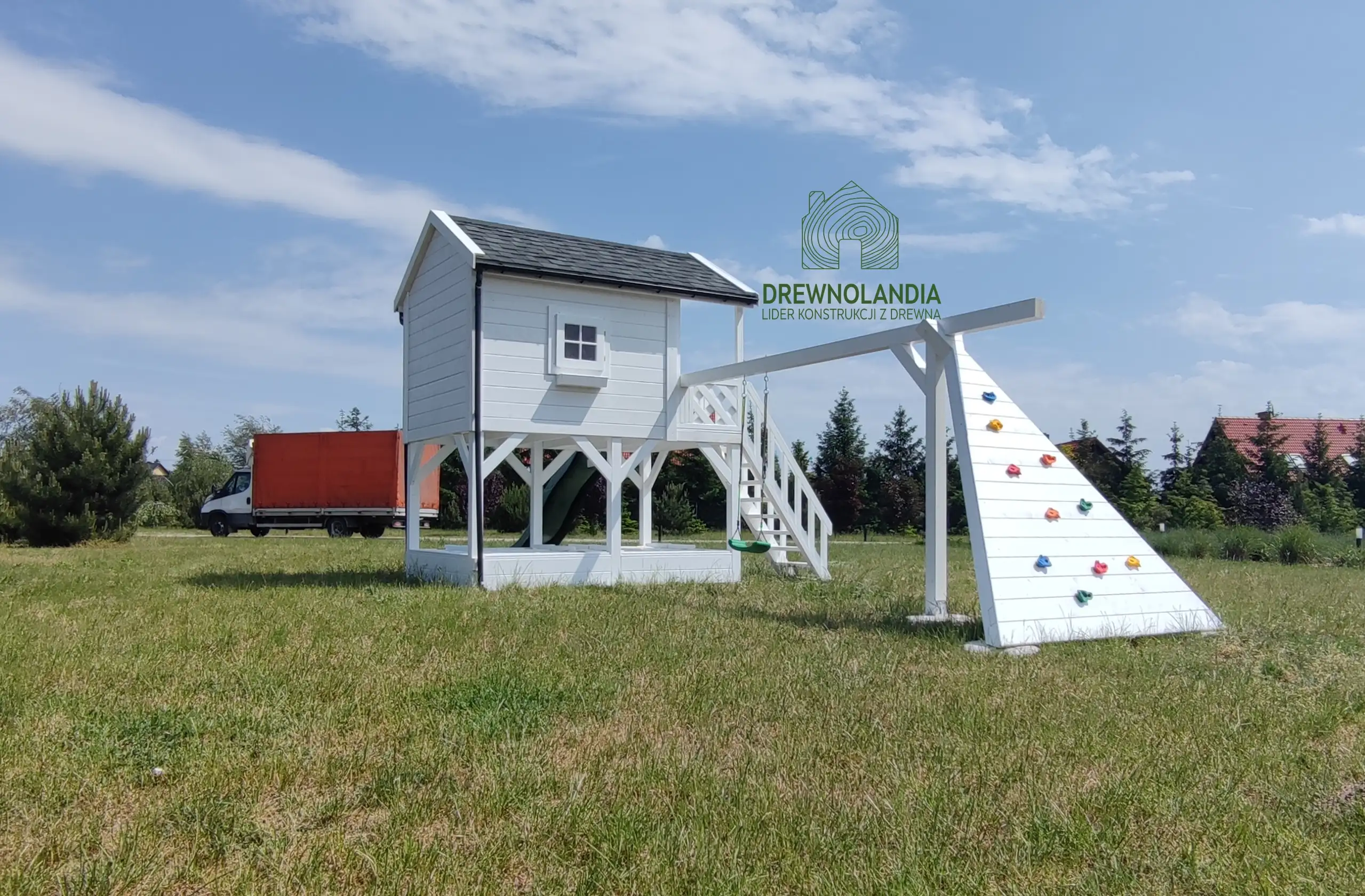 Domek ogrodowy Dla Dzieci Lolek - 2,8x2m z huśtawką 