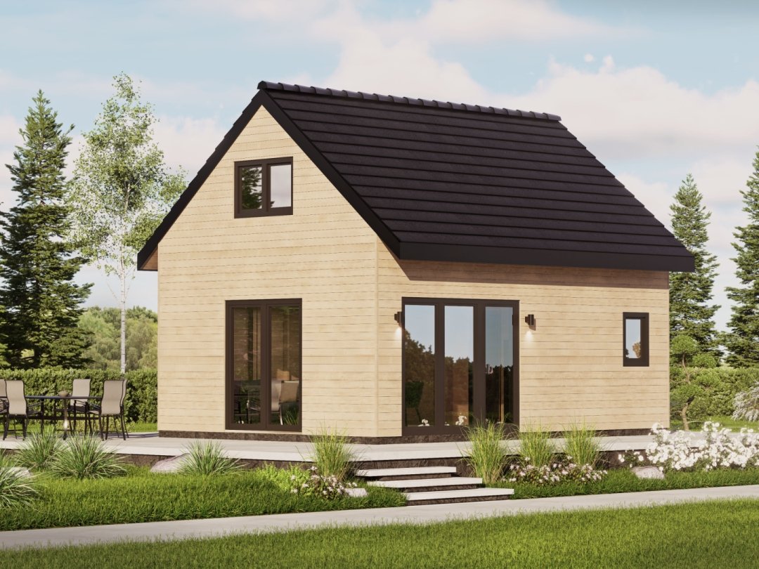 Drewniany domek 35m² – idealny na działkę lub rekreacyjny teren