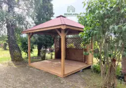 Ilona – drewniana prostokątna altanka ogrodowa na działkę – 3x3m