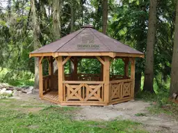 Drewniana altana ogrodowa Eliza 5 m, przestronna i elegancka konstrukcja do ogrodu