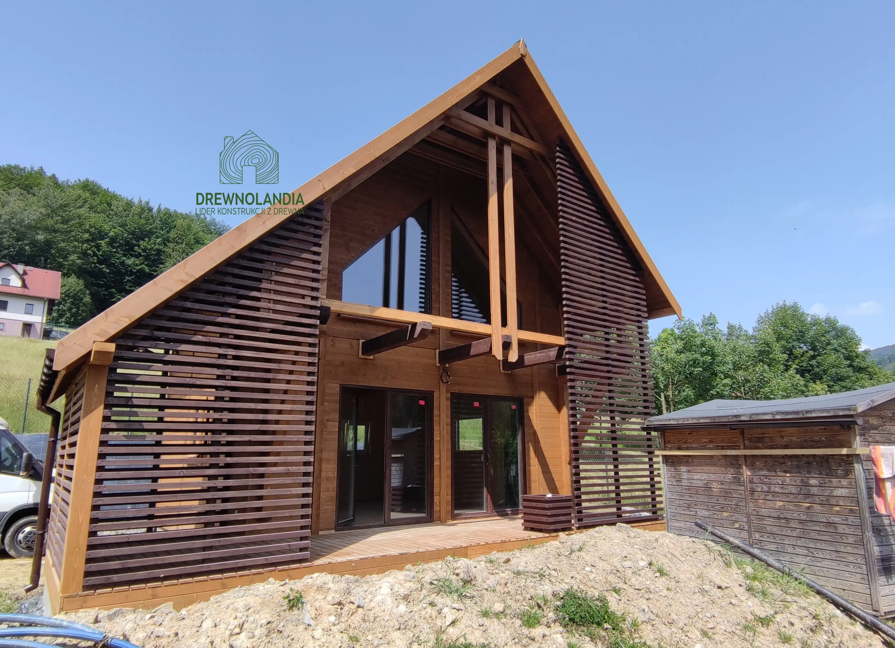 Drewniany domek CRA10 – rekreacyjny i całoroczny o powierzchni 35m²