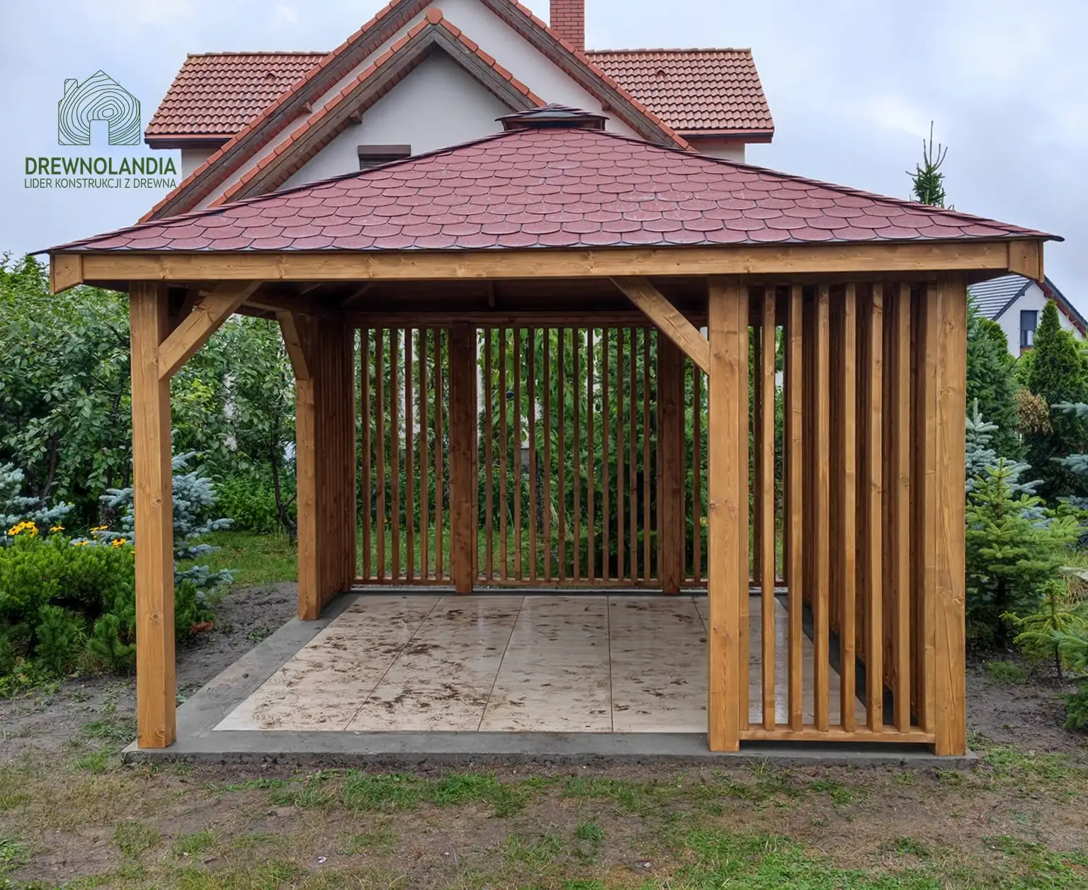 Nela – nowoczesna altanka ogrodowa 4x4 m – elegancja w Twoim ogrodzie