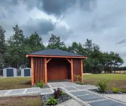 Nowoczesna altana Branda 4x3 m – widok na fasadę