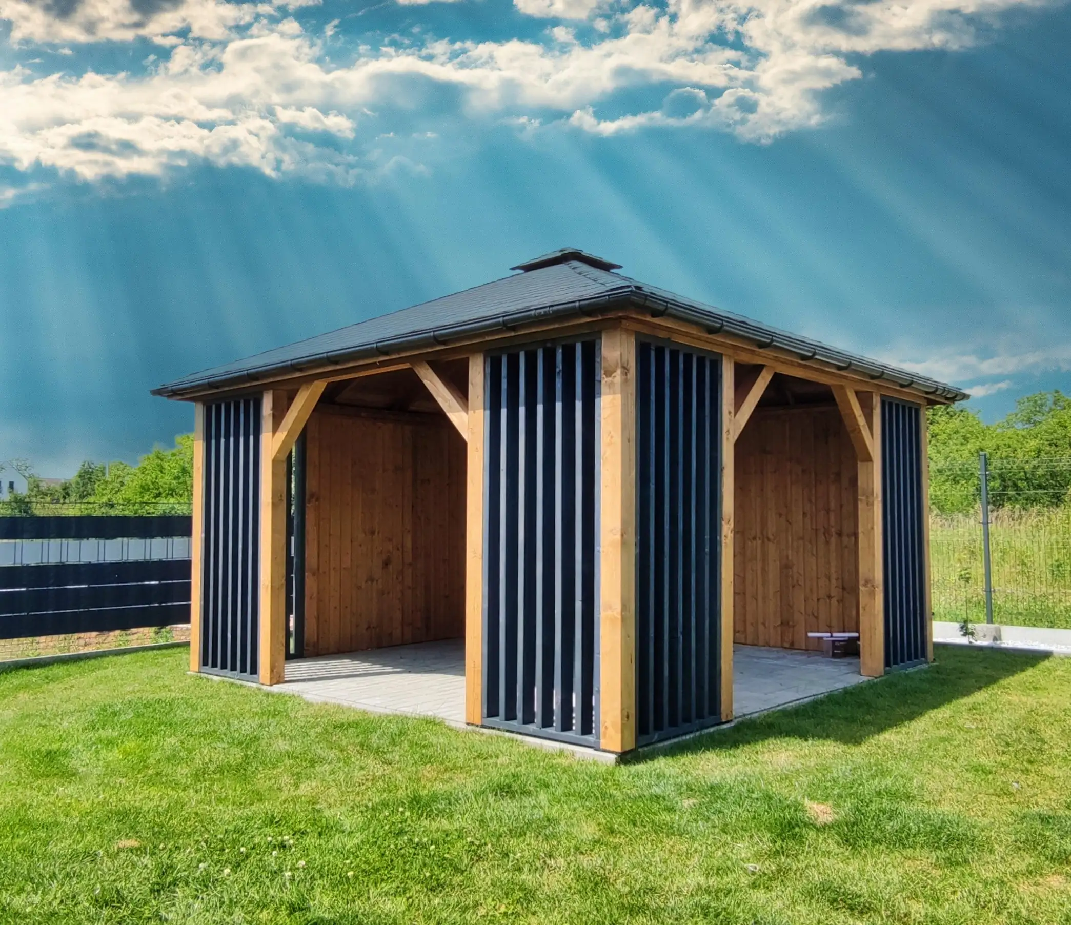 Altana ogrodowa Branda 4,5x4,5 m – widok ogólny