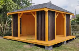 Altanka ogrodowa z drewna – kwadratowa Branda 4x4 m