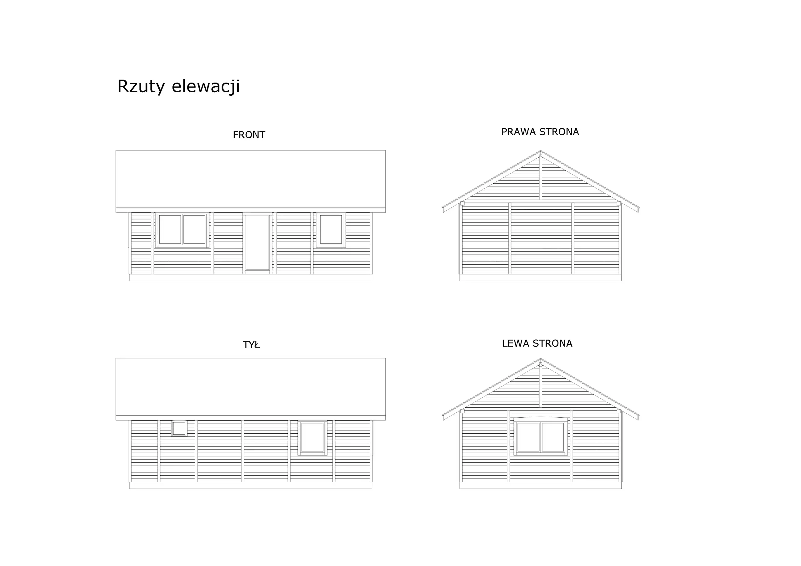 Drewniany domek rekreacyjny całoroczny CRK5 PLUS - jednorodzinny - 54 m²