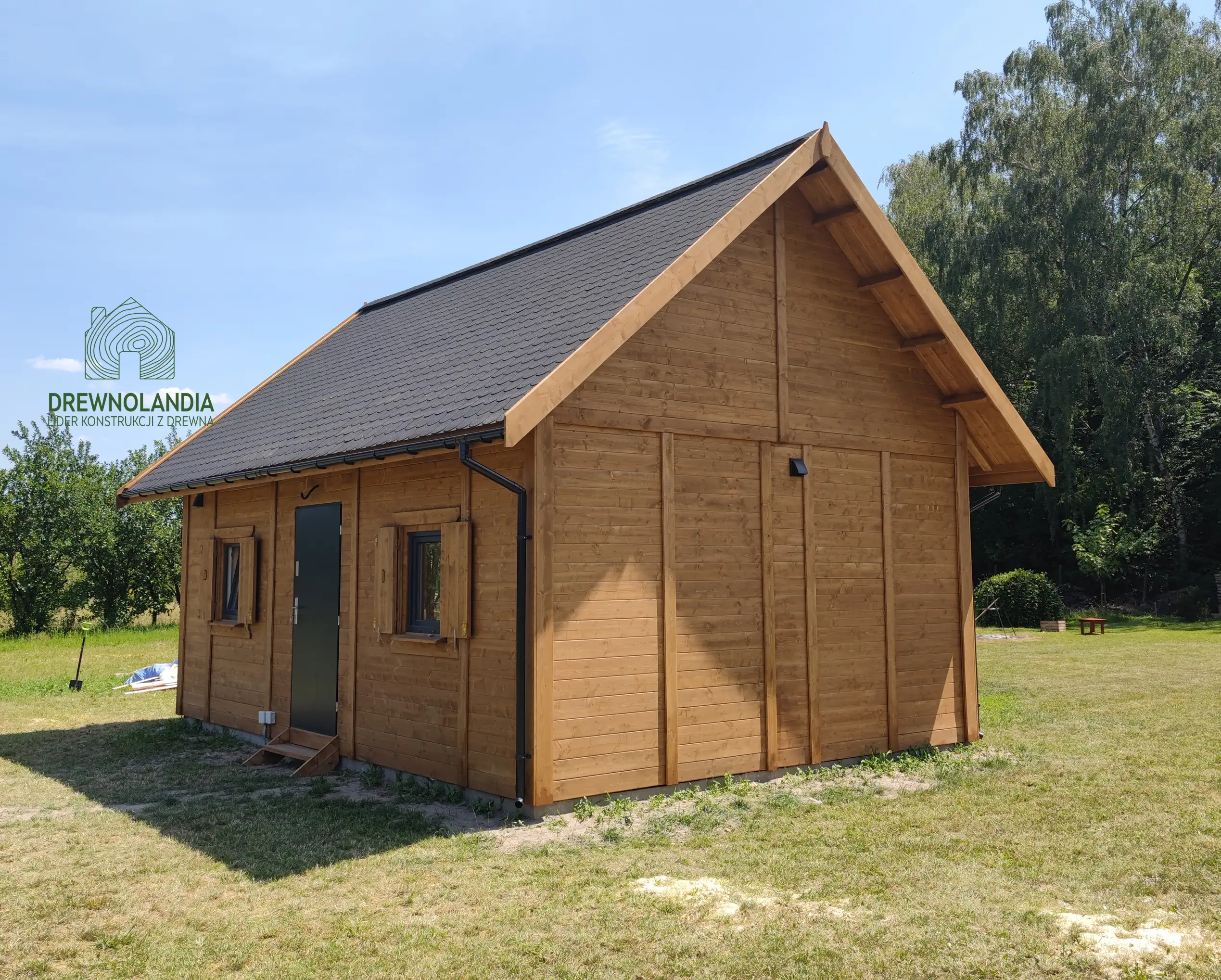 Drewniany domek rekreacyjny całoroczny CRA8 - 35 m²