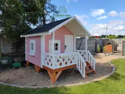 Kitty III - drewniany domek dla dzieci, idealny do ogrodu lub na działkę