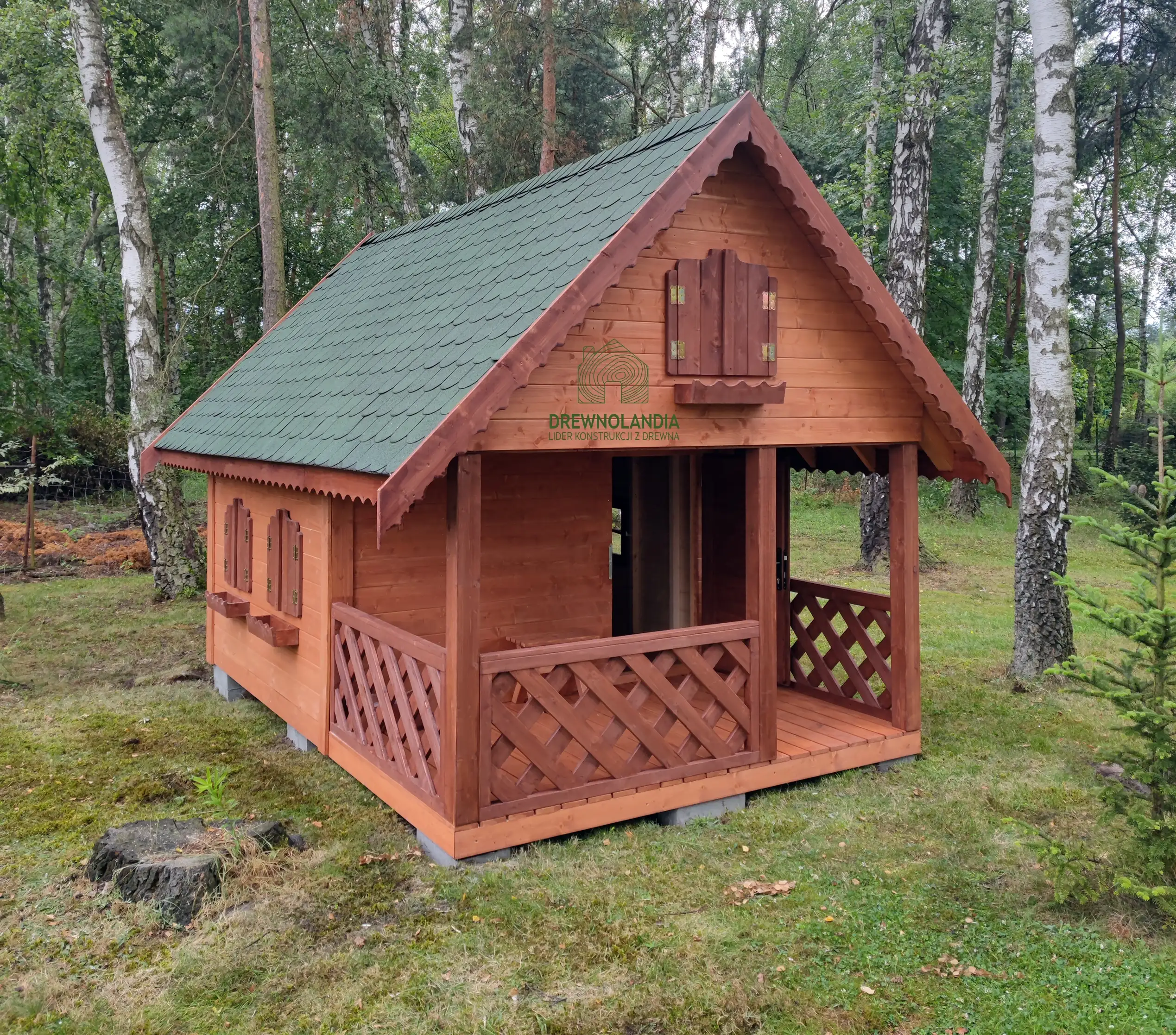 Duży Drewniany Domek Dla Dzieci Kitty IV - 4x2,5m z antresolą