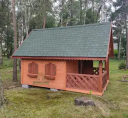 Duży Drewniany Domek Dla Dzieci Kitty IV - 4x2,5m z antresolą - zdjęcie 10