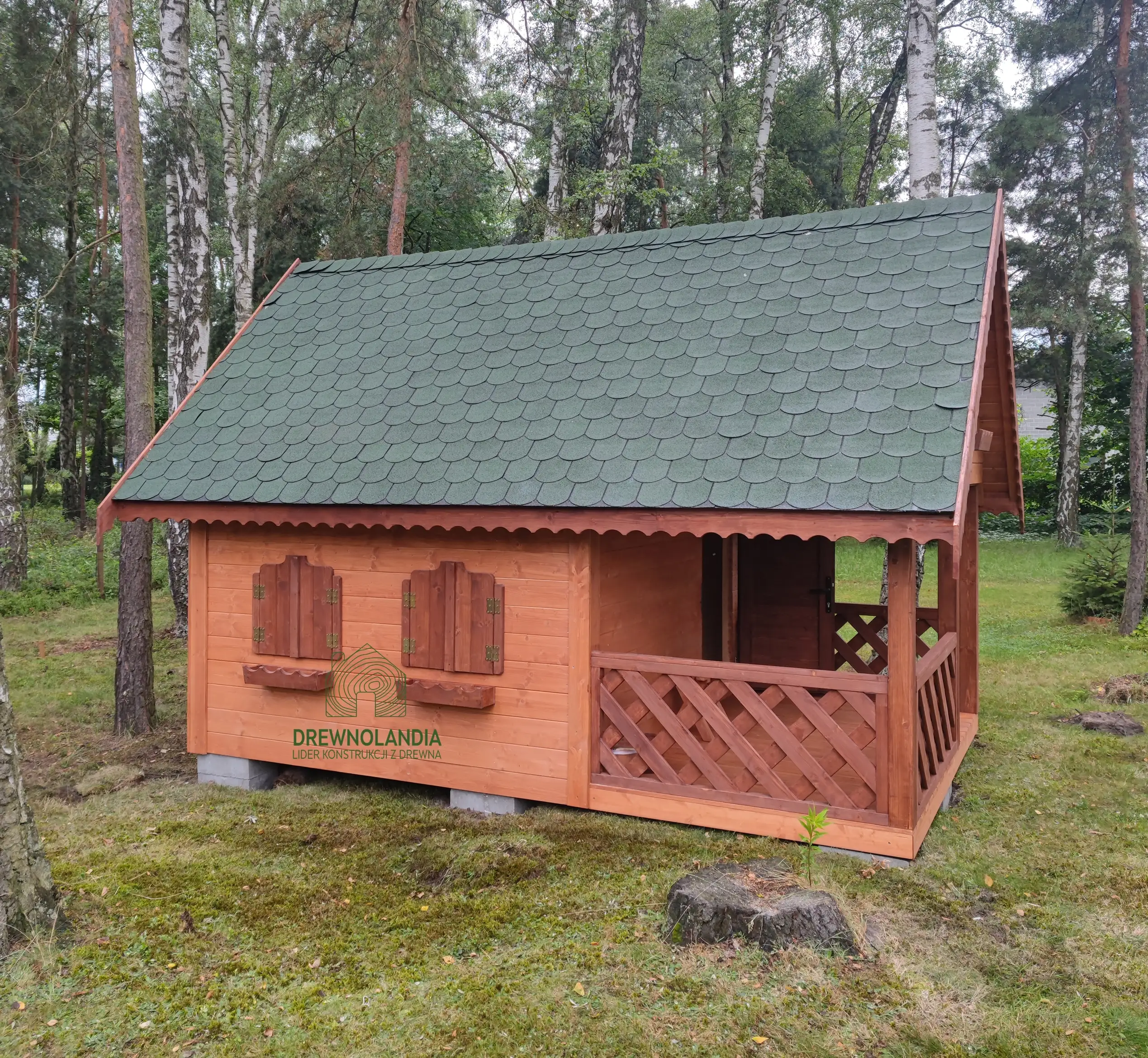 Duży Drewniany Domek Dla Dzieci Kitty IV - 4x2,5m z antresolą