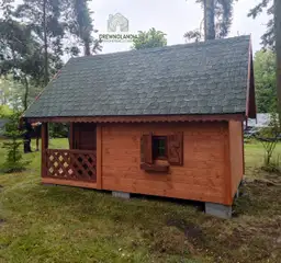 Duży Drewniany Domek Dla Dzieci Kitty IV - 4x2,5m z antresolą - zdjęcie 11