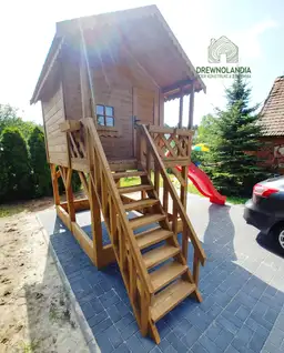 Drewniany domek ogrodowy Bolek dla dzieci – 2,8x2m – Drewnolandia