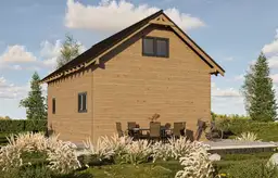 CRK18 PLUS – jednorodzinny domek drewniany z dodatkowym zabezpieczeniem