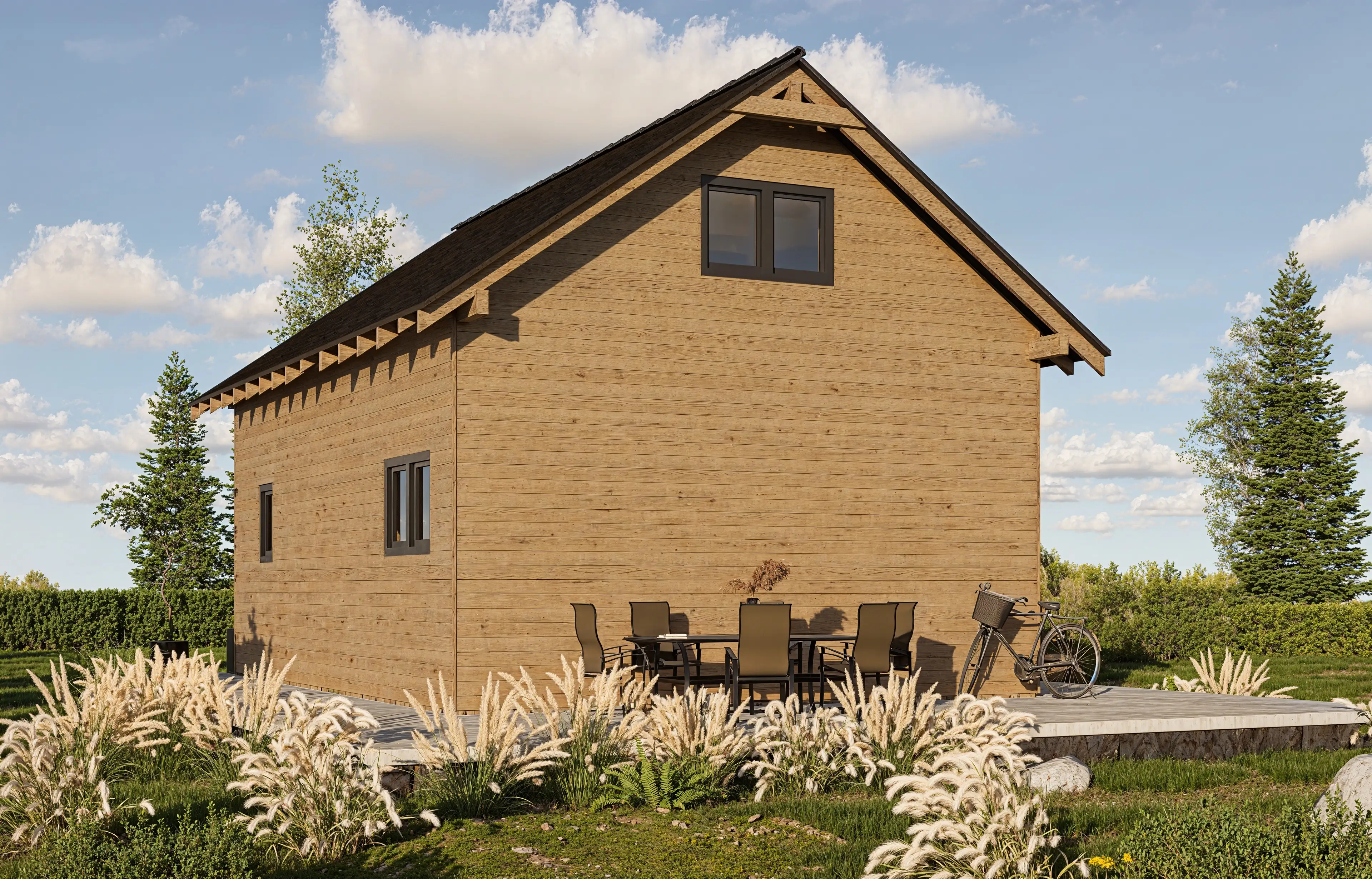 CRK18 PLUS – jednorodzinny domek drewniany z dodatkowym zabezpieczeniem