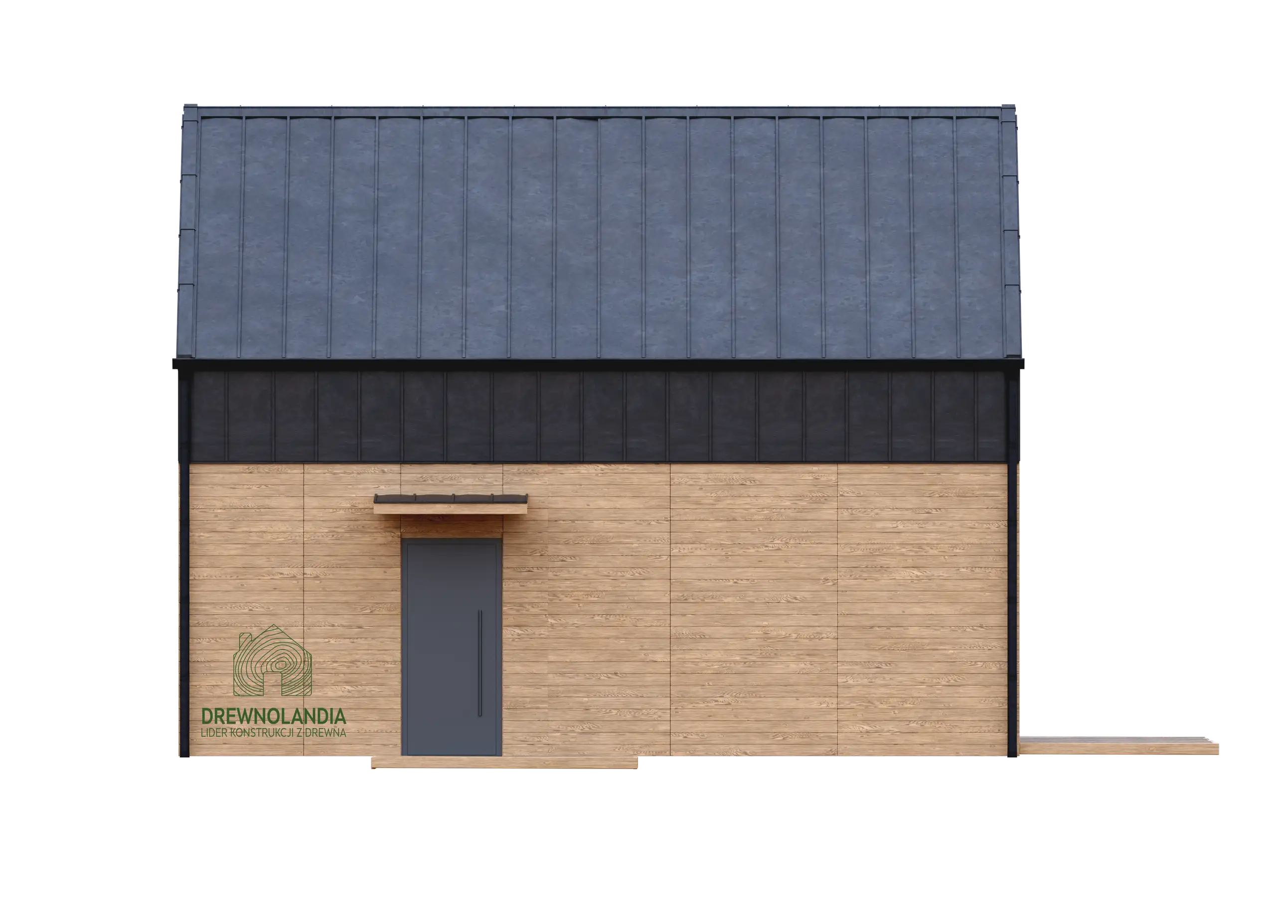 Richard – energooszczędna stodoła drewniana z dużymi przeszkleniami