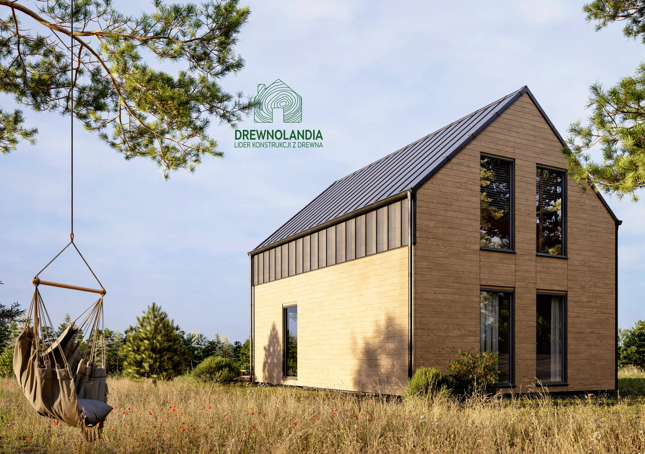 Nowoczesny dom z drewna CRK9 – idealny do całorocznego użytkowania