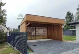 Nowoczesna wiata z drewna Sara – perfekcyjne rozwiązanie na dwa samochody