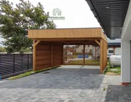Drewnolandia – solidna wiata drewniana na dwa auta, wymiary 6x5m
