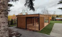 Nowoczesna drewniana altana ogrodowa Liwia – przestronny projekt na 6x6 m