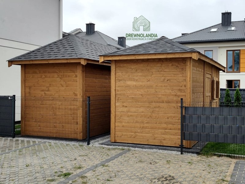 Duży drewniany domek narzędziowy Jerzy, przestronna konstrukcja do ogrodu